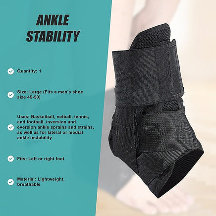 Ankle Brace Stabilizer - Ankle sprain & instability - LARGE Health & Beauty Kings Warehouse 