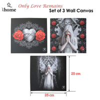 Anne Stokes Set of 3 Only Love Remains Wall Canvas Home & Garden Kings Warehouse 