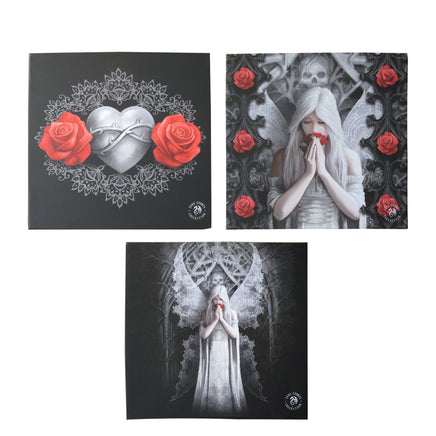 Anne Stokes Set of 3 Only Love Remains Wall Canvas Home & Garden Kings Warehouse 
