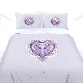 Anne Stokes White Unicorn Quilt Cover Set Queen Home & Garden Kings Warehouse 