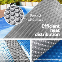 Aqua Buddy Pool Cover 500 Micron 7x4m Swimming Pool Solar Blanket Blue Silver Home & Garden Kings Warehouse 