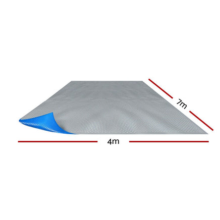 Aqua Buddy Pool Cover 500 Micron 7x4m Swimming Pool Solar Blanket Blue Silver Home & Garden Kings Warehouse 