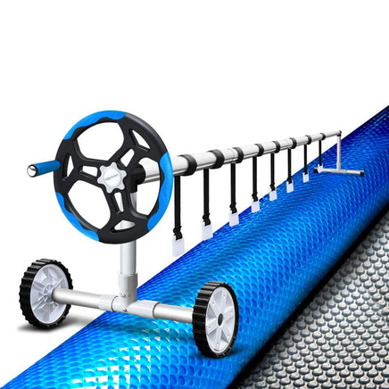 Aquabuddy Pool Cover 500 Micron 10.5x4.2m Swimming Pool Solar Blanket 5.5m Blue Roller Home & Garden Kings Warehouse 