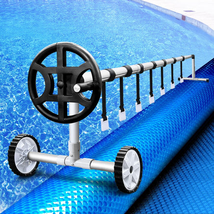 Aquabuddy Pool Cover 500 Micron 10x4m Blue Swimming Pool Solar Blanket 4m Roller Home & Garden Kings Warehouse 