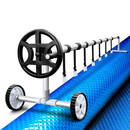 Aquabuddy Pool Cover 500 Micron 10x4m Blue Swimming Pool Solar Blanket 4m Roller Home & Garden Kings Warehouse 