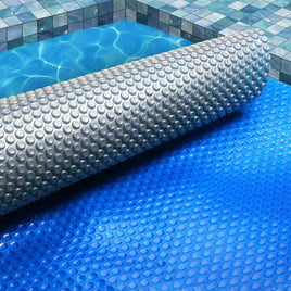Aquabuddy Pool Cover 500 Micron 10x4m Swimming Pool Solar Blanket Blue Silver Home & Garden Kings Warehouse 