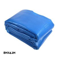 Aquabuddy Pool Cover 500 Micron 8x4.2m Swimming Pool Silver Solar Blanket 5.5m Roller Home & Garden Kings Warehouse 