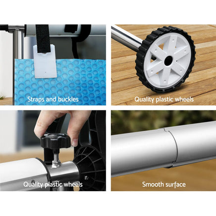 Aquabuddy Pool Cover 6.5x3m 400 Micron Silver Swimming Pool Solar Blanket 5.5m Roller Home & Garden Kings Warehouse 