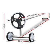 Aquabuddy Pool Cover 6.5x3m 400 Micron Silver Swimming Pool Solar Blanket 5.5m Roller Home & Garden Kings Warehouse 