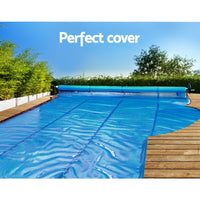 Aquabuddy Pool Cover 6.5x3m 400 Micron Silver Swimming Pool Solar Blanket 5.5m Roller Home & Garden Kings Warehouse 