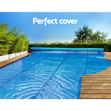 Aquabuddy Pool Cover 6.5x3m 400 Micron Silver Swimming Pool Solar Blanket 5.5m Roller Home & Garden Kings Warehouse 
