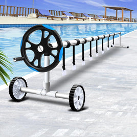 Aquabuddy Pool Cover Roller 5.5m Adjustable Swimming Pool Solar Blanket Reel Blue Home & Garden Kings Warehouse 
