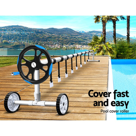 Aquabuddy Pool Cover Roller 5.5m Adjustable Swimming Pool Solar Blanket Reel Blue Home & Garden Kings Warehouse 