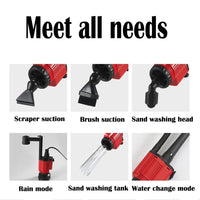Aquarium Electric Siphon Pump Vacuum Cleaner Fish Tank Clean Water Change Gravel Kings Warehouse 