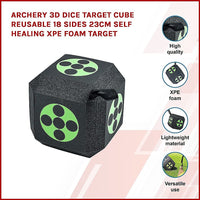 Archery 3D Dice Target Cube Reusable 18 Sides 23CM Self Healing XPE Foam Target Gift & Novelty Kings Warehouse 