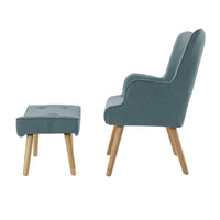 Armchair Lounge Chair Ottoman Accent Armchairs Sofa Fabric Chairs Blue 2023 Home Refresh Kings Warehouse 