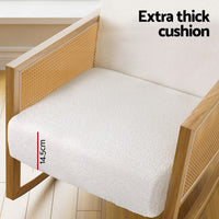 Armchair Rocking Chair Boucle Rattan White Furniture Kings Warehouse 