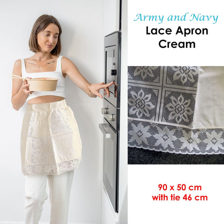 Army and Navy Lace Apron Cream Home & Garden Kings Warehouse 