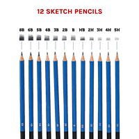 Art Sketch Pencils Oil Drawing Colouring Graphite Charcoal Pencil Set 72pcs/set Home & Garden Kings Warehouse 