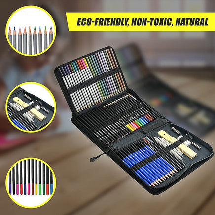 Art Sketch Pencils Oil Drawing Colouring Graphite Charcoal Pencil Set 72pcs/set Home & Garden Kings Warehouse 