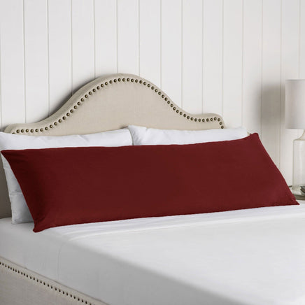 Artex 100% Cotton Body Pillowcase Burgundy Home & Garden Kings Warehouse 