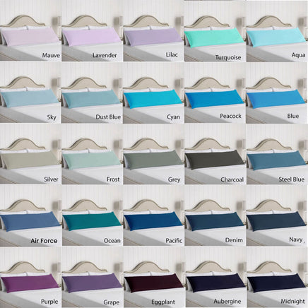 Artex 100% Cotton Body Pillowcase Ice Blue Home & Garden Kings Warehouse 
