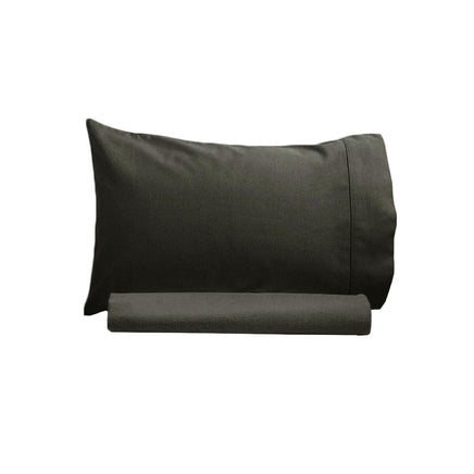 Artex 250TC 100% Cotton Sheet Set Single Charcoal Home & Garden Kings Warehouse 