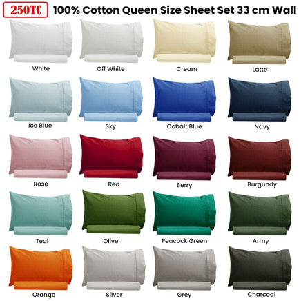 Artex 250TC 100% Cotton Sheet Set Single Grey Home & Garden Kings Warehouse 