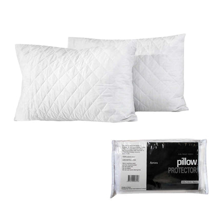 Artex Pair of Cotton Standard Pillow Protectors Home & Garden Kings Warehouse 