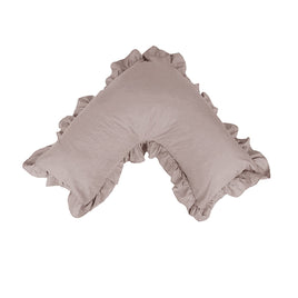 Artex Polyester Cotton V Shape Ruffle Pillowcase Linen Home & Garden Kings Warehouse 