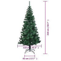 Artificial Christmas Tree with Iridescent Tips Green 210 cm PVC Kings Warehouse 