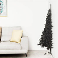 Artificial Half Christmas Tree with Stand Black 120 cm PVC Kings Warehouse 