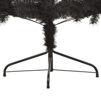 Artificial Half Christmas Tree with Stand Black 210 cm PVC Kings Warehouse 