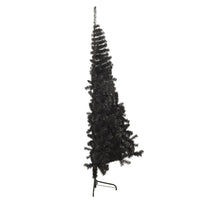 Artificial Half Christmas Tree with Stand Black 240 cm PVC Kings Warehouse 