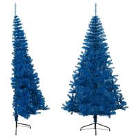 Artificial Half Christmas Tree with Stand Blue 210 cm PVC Kings Warehouse 