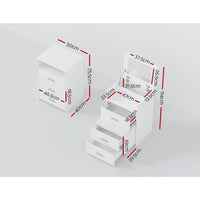 Artiss 2-in-1 Dressing Table Stool Set Bedside Table White Furniture Kings Warehouse 