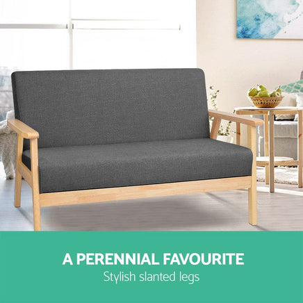 Artiss 2-Seater Sofa Armchair Skane Furniture Kings Warehouse 