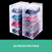 Artiss 20X Shoe Box Storage Clear Case Foldable Stackable Home & Garden Kings Warehouse 