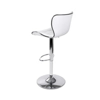 Artiss 2x Bar Stools Gas Lift Leather Seat White Furniture Kings Warehouse 