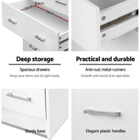 Artiss 4 Chest of Drawers - ANDES White Furniture Kings Warehouse 