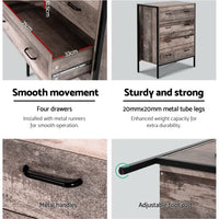 Artiss 4 Chest of Drawers - BARNLY Furniture Kings Warehouse 