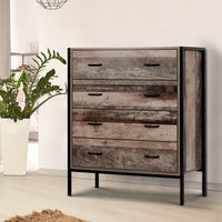 Artiss 4 Chest of Drawers - BARNLY Furniture Kings Warehouse 