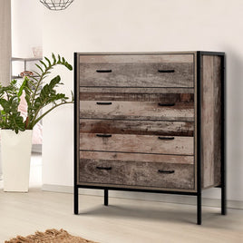 Artiss 4 Chest of Drawers - BARNLY Furniture Kings Warehouse