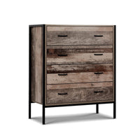 Artiss 4 Chest of Drawers - BARNLY Furniture Kings Warehouse 
