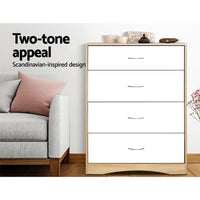 Artiss 4 Chest of Drawers - BURL Home & Garden Kings Warehouse 