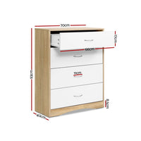 Artiss 4 Chest of Drawers - BURL Home & Garden Kings Warehouse 