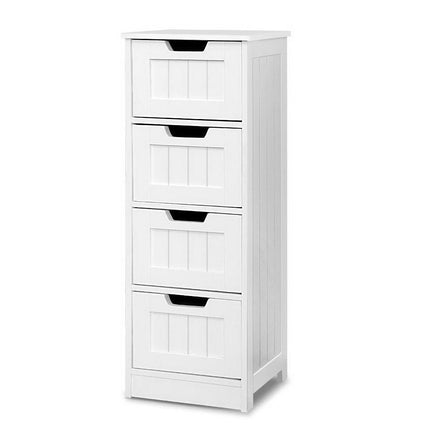Artiss 4 Chest of Drawers - LEESA White Furniture Kings Warehouse 