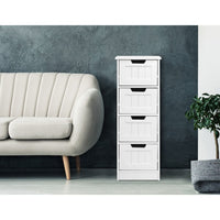 Artiss 4 Chest of Drawers - LEESA White Furniture Kings Warehouse 