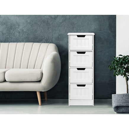 Artiss 4 Chest of Drawers - LEESA White Furniture Kings Warehouse 