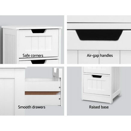 Artiss 4 Chest of Drawers - LEESA White Furniture Kings Warehouse 